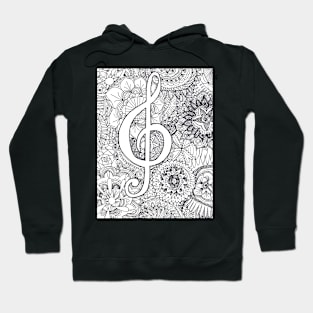 Treble Clef Zentangle Hoodie